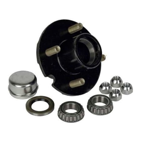 Martin Wheel Martin Wheel 4 Bolt Pressed Stud 1-Inch Axle Hub Kit H4-C-PB-B H4-C-PB-B